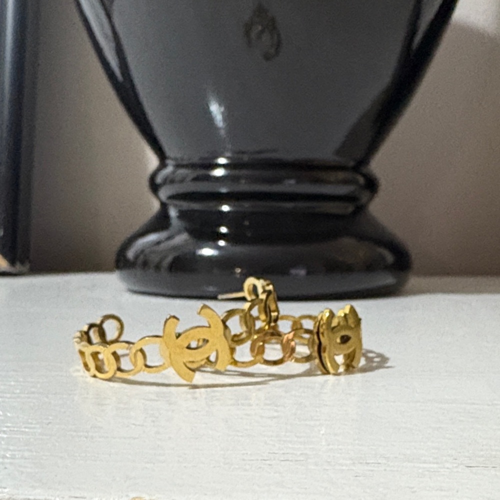 Gold hoop earrings